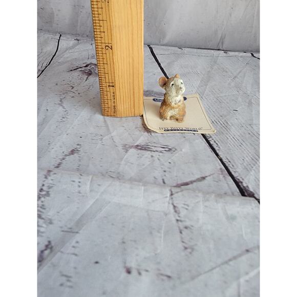 Itty Bitty World United Designs Mouse Mini Figurines On Paper VTG 1986 - Picture 6 of 7